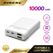 PINENG 10000mAh Type-C Powerbank with 3.0A Fast Charging