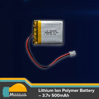 Lithium Ion Polymer Battery – 3.7v 500mAh