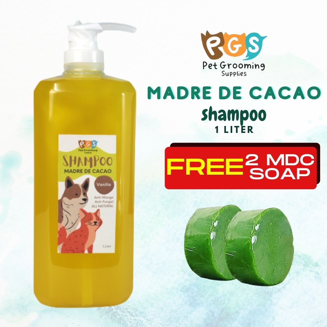 COD Madre De Cacao Dog Shampoo Vanilla Scent 1 Liter Pet Organic Shampoo with Pump and Free MDC