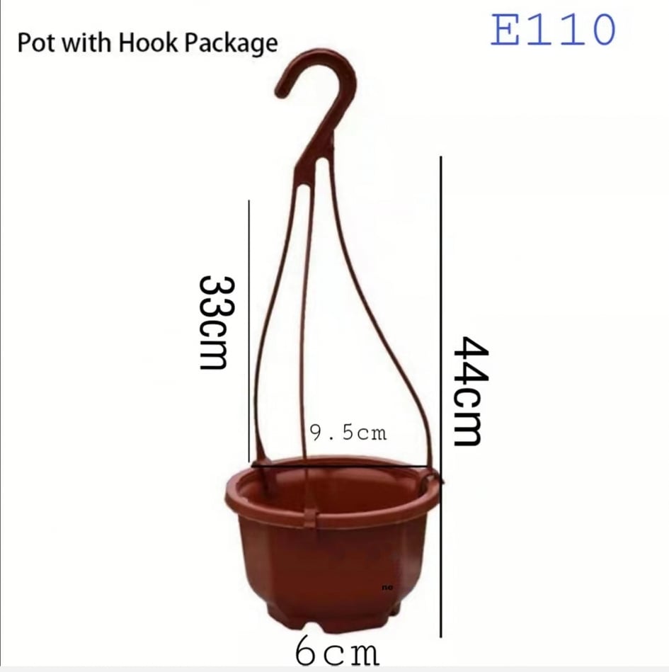 Mini & Small Octagon Size Succulent Hanging Pots, Plastic Hanging Pots