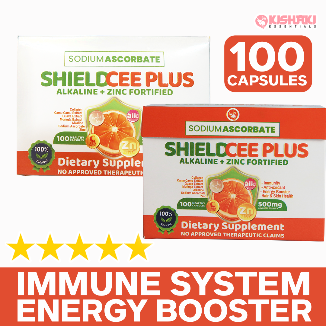 SHIELD CEE PLUS 500 mg Non Acidic Vitamins with Zinc 100 Capsules
