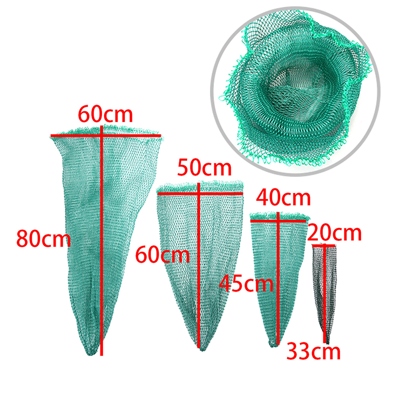 KUVN Jettingbuy Fishing Net Mesh Bag Green Fish Bag Cage Tackle Fishing Landing Tackle accessory