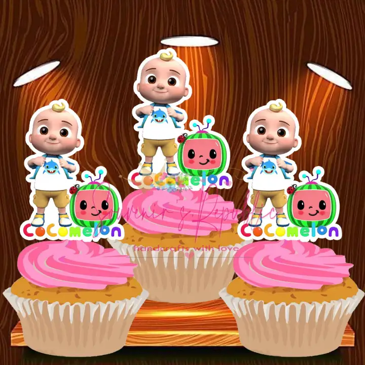 Cocomelon Johnny Cupcake Toppers 24 Pcs Lazada Ph