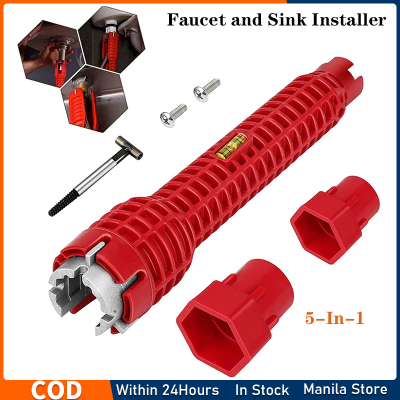 Faucet and Sink Installer Tool Multifunctional Faucet Wrench Double