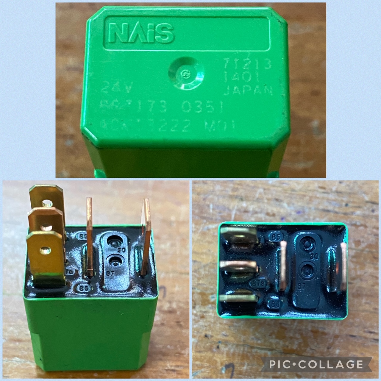 Headlight, Dimmer, Stop Lamp, Horn, Power Window Relay 24V 5 Terminals