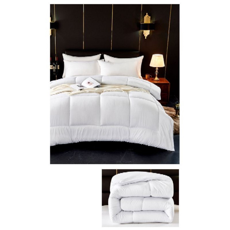 kk7PDR32 Thicker Hotel Plain White Comforter(With Bag) Lazada PH