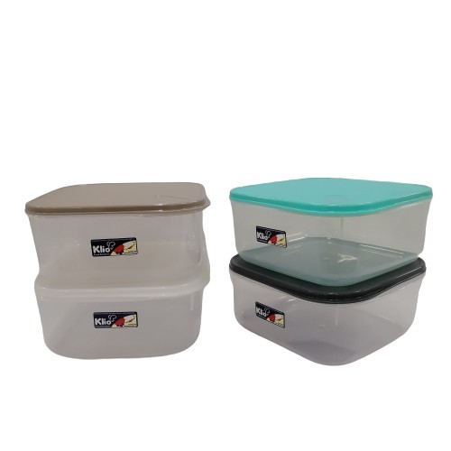 Keeper Squares Storage Container, Square Jars with Lids 1.25x2.3, 10  Containers