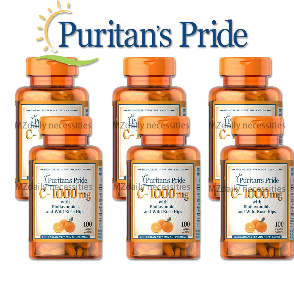 Mz Set Of 6 Original Puritans Pride Vitamin C Citrus Bioflavanoids Rose Hips 1000mg 100 Tablets Lazada Ph