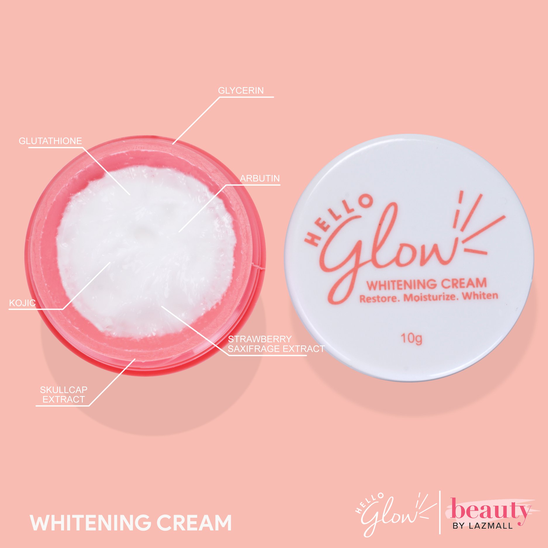 hello glow whitening cream
