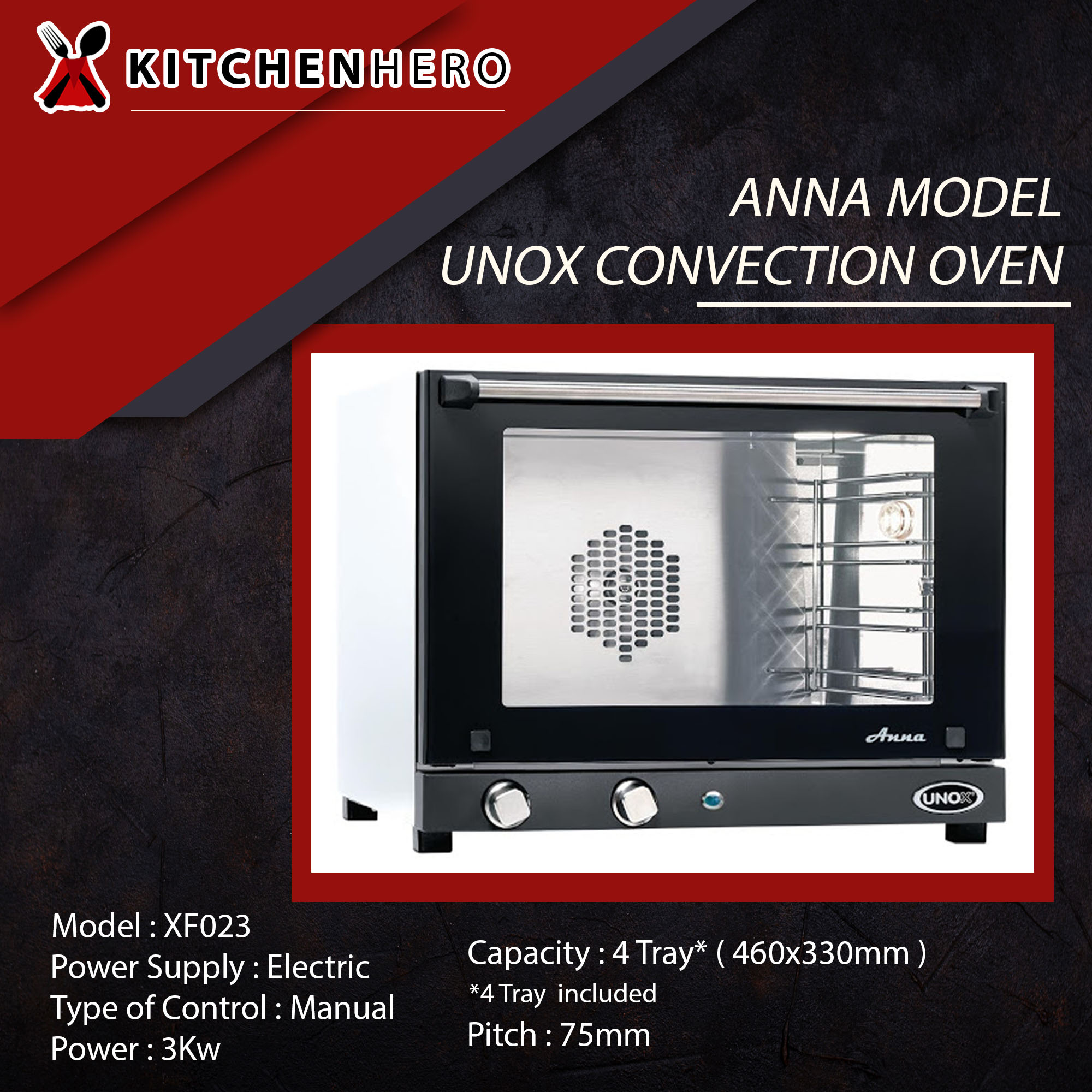 UNOX Anna Commercial Convection Oven Linemicro 4 Tray Lazada PH