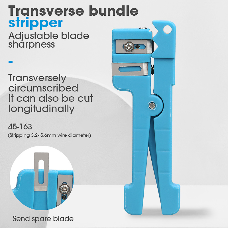 FTTH Tools Set Wire Coaxial Cable Stripper 45 163transverse Optical 1pcs