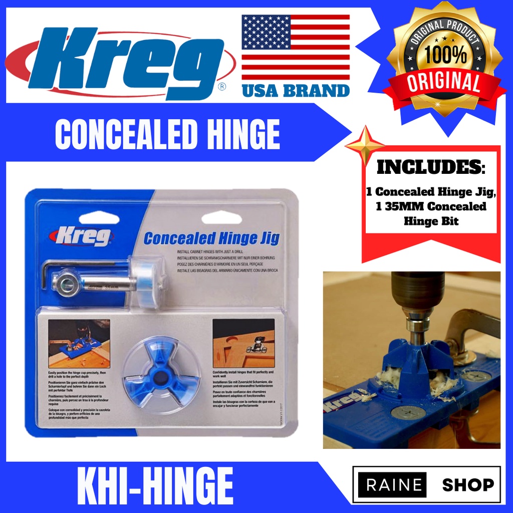 Original Kreg Concealed Hinge Jig KHIHINGEINT Lazada PH