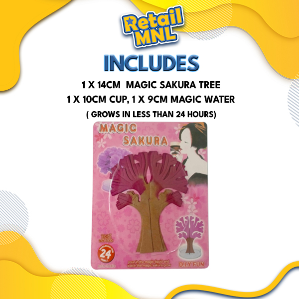Retailmnl Magic Crystal Growing Tree (Magic Sakura Tree) Educational Toy  Pine Tree Science Toy for Kids