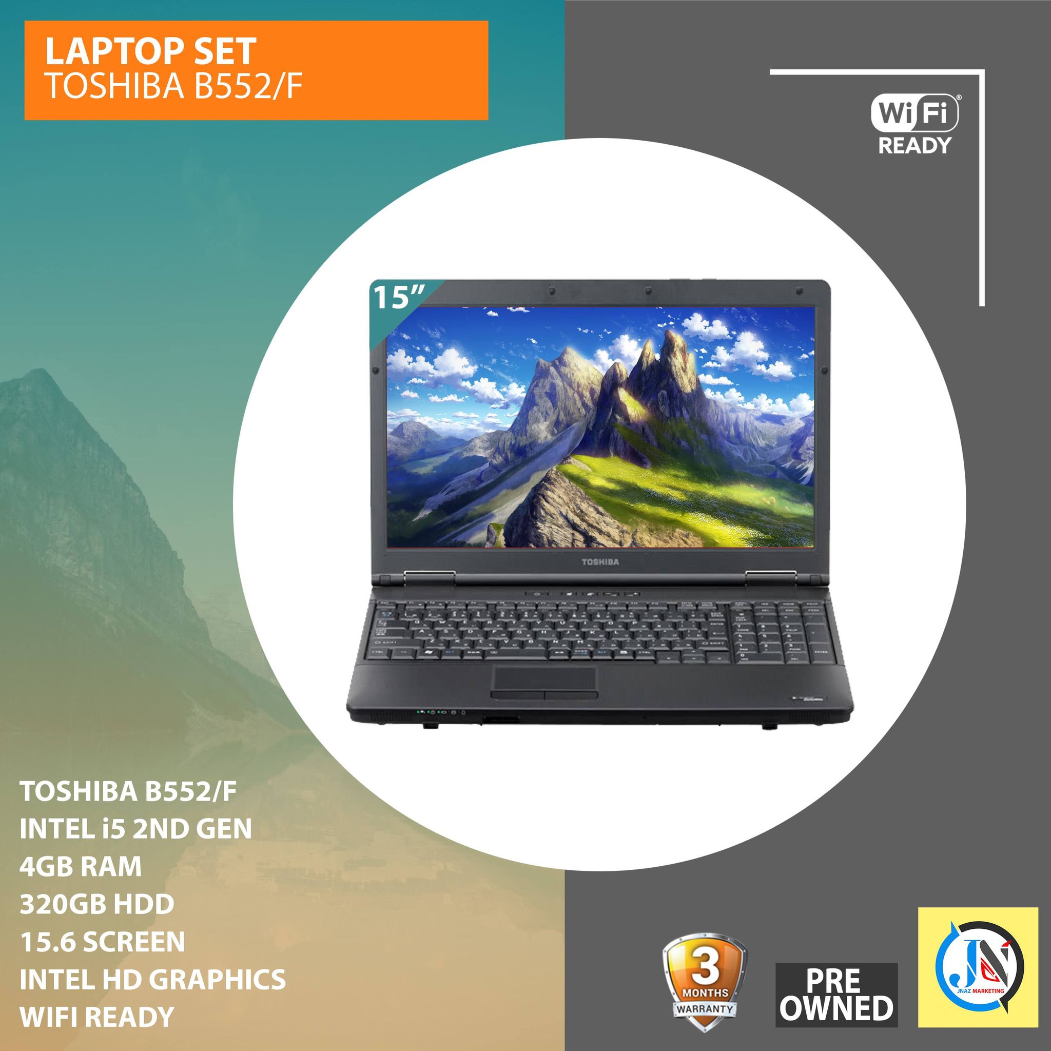 Laptop Toshiba Dynabook Satellite B552 F Intel Core I5 4gb Ram 3gb Hdd Intel Hd Graphics Good For Schooling And Working Ready To Use Lazada Ph