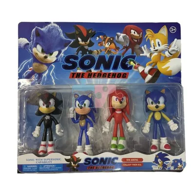 foot sex toy Sonic The Hedgehog Figurine 4 in 1 Toy Knuckles Tails Shadow Toys galaxymarketing