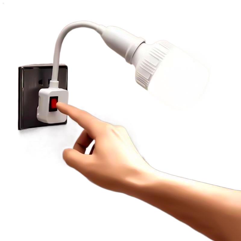 Adjustable Bulb Socket Base Switch Lamp Holder LED Light Adaptor ...