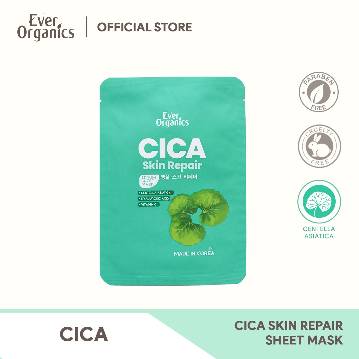 Ever Organics Serum Sheet Mask Cica Skin Repair Lazada PH