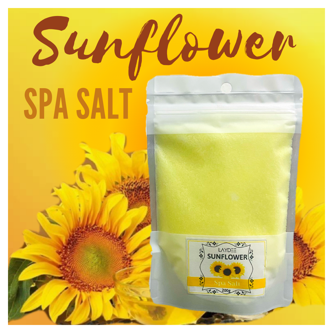 FULLY GOODIES LAYDEE Sunflower/Kojic papaya Spa Salt 200g body scrub