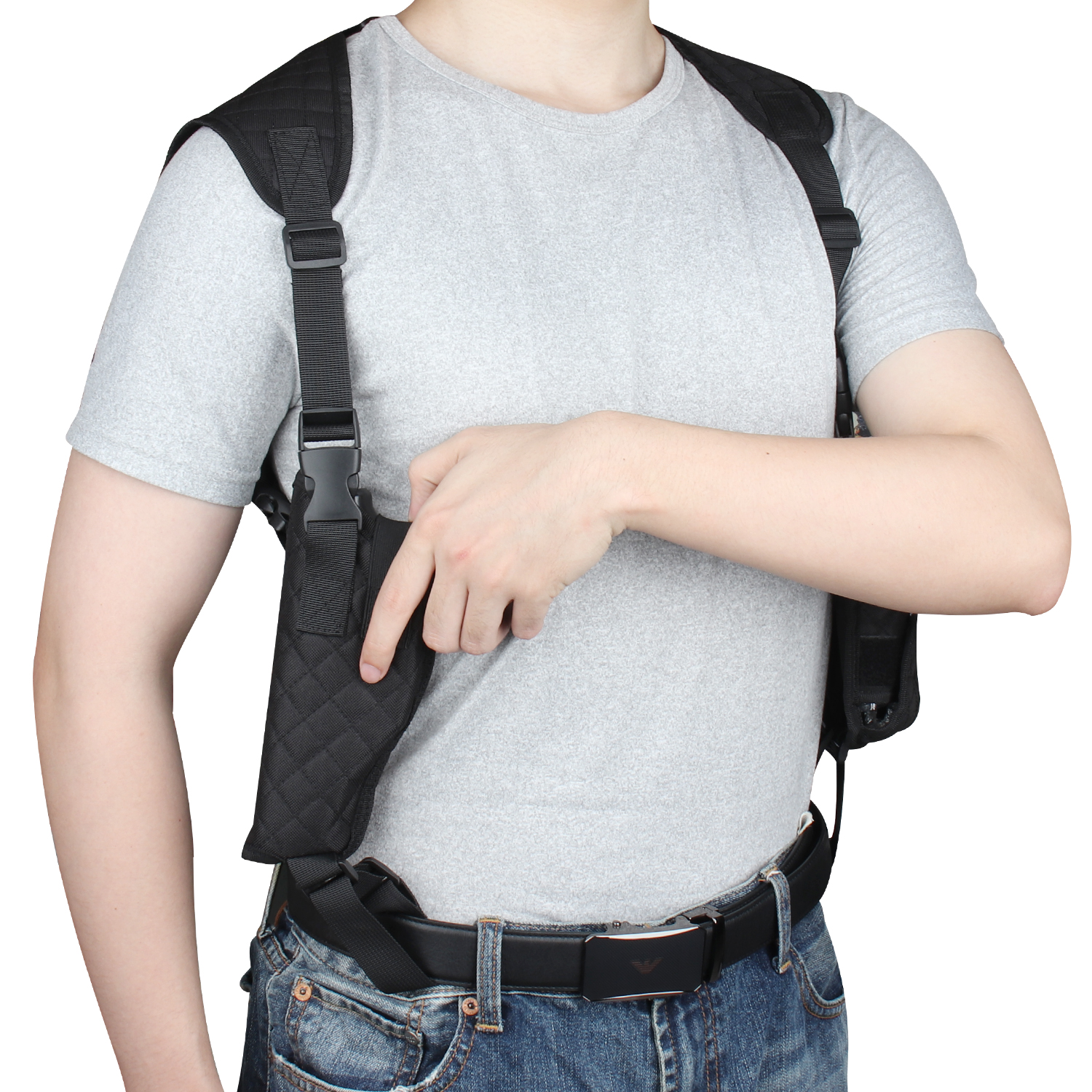 US Tactical Concealed Underarm Shoulder Holster Pouch Carry Bag For Pistol Gun 