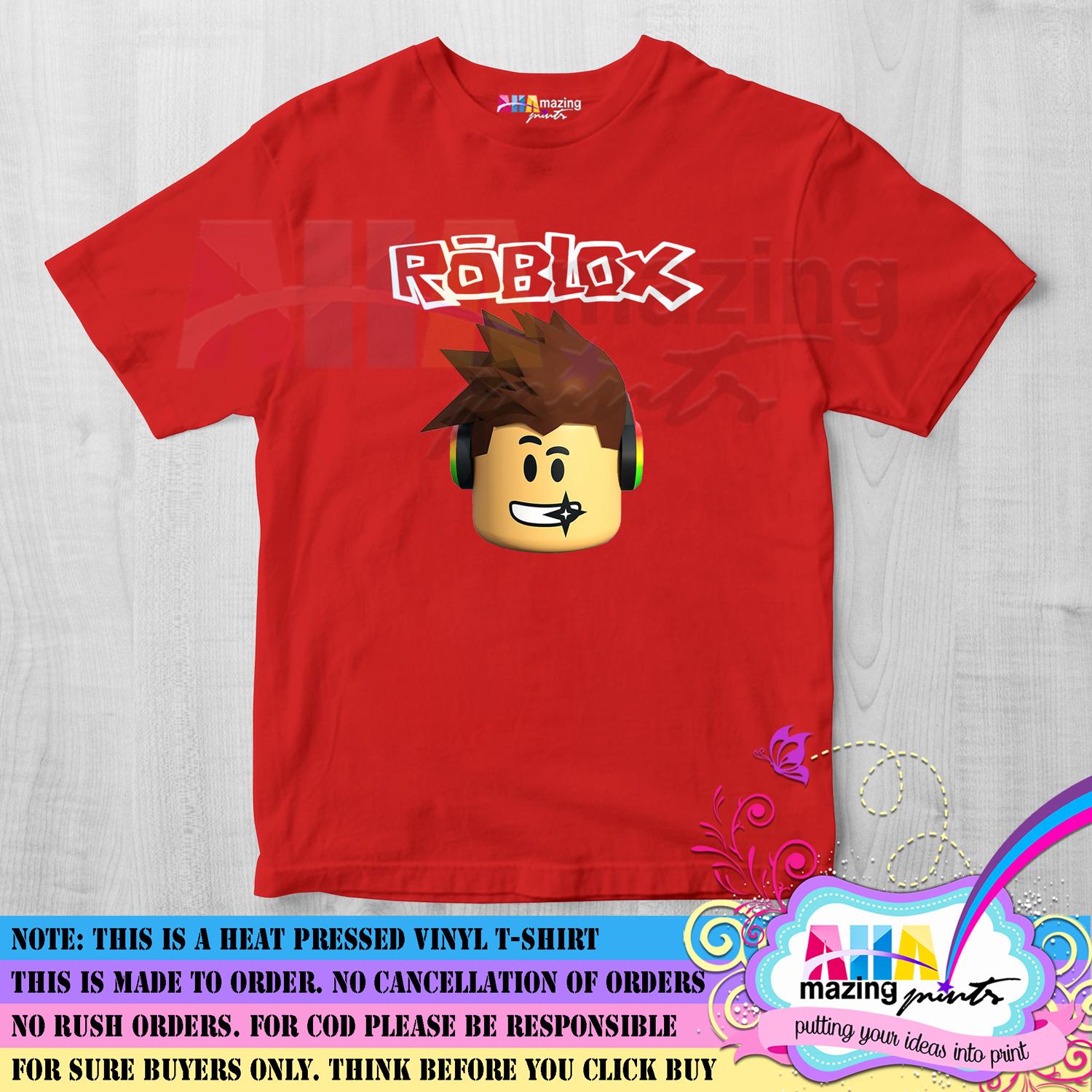 Kids Shirt Only Roblox Head For Gamer Kids Fashion Top Boys Little Boys And Girls Unisex Statement Casual Custom Children Wear Baby Cute Trending - roblox characters tee for boys