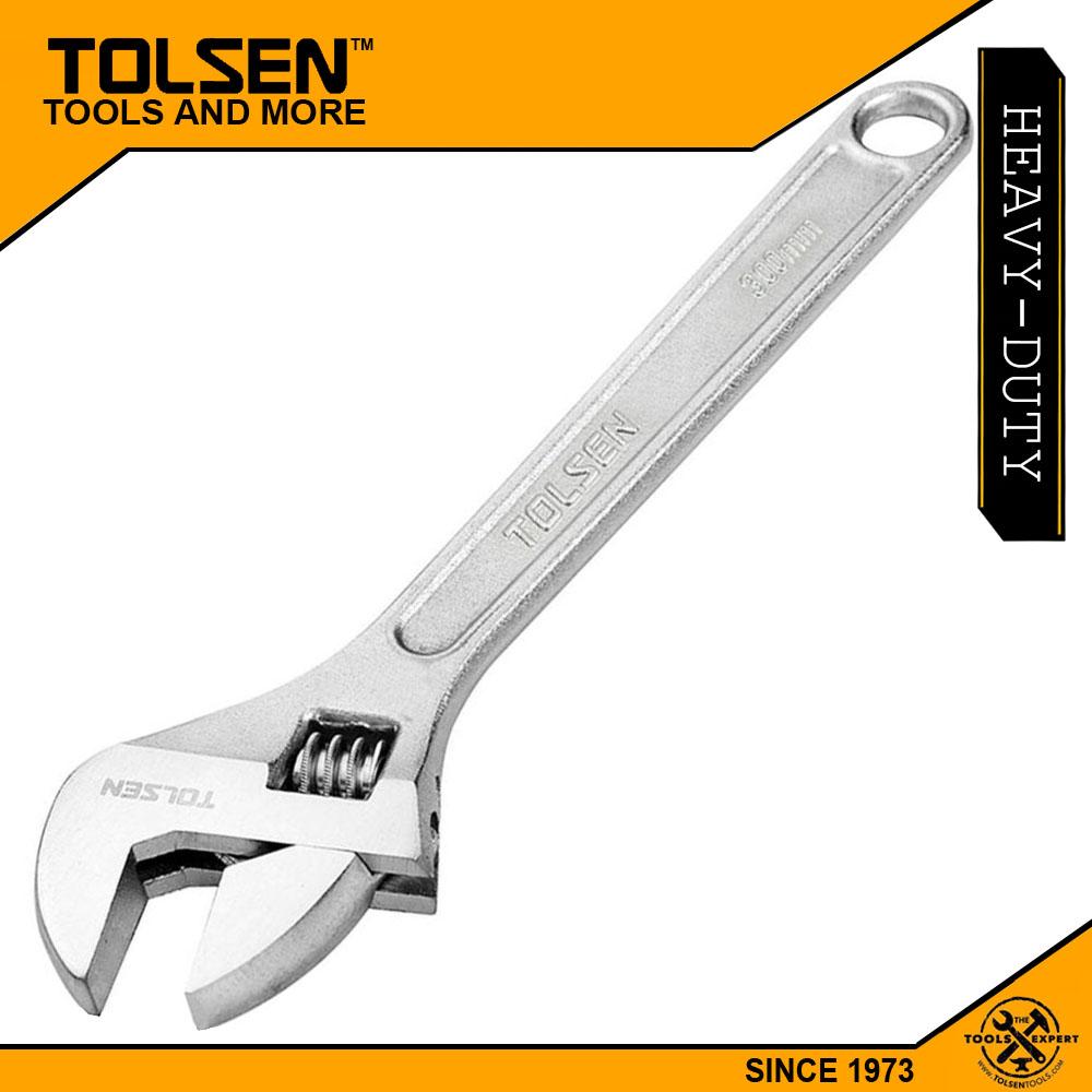 Tolsen Heavy Duty Adjustable Wrench (6" 8" 10" 12" 15" 18") CrV Finish Lazada PH