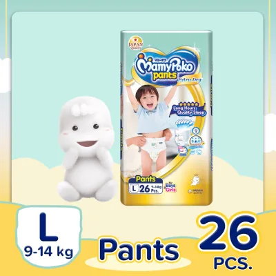 [DIAPER SALE] MamyPoko Extra Dry Pants Unisex Large (9-14 kg) - 26 pcs x 1 pack (26 pcs) - Diaper Pants