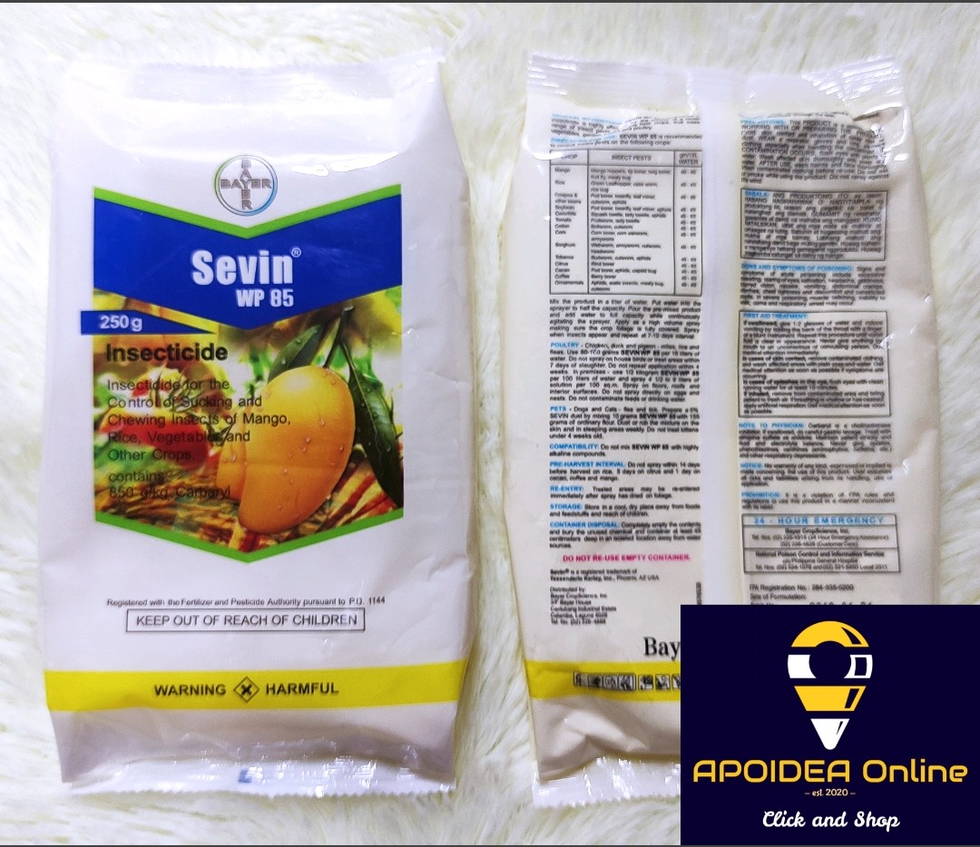 APOIDEA SHOP BAYER SEVIN WP85 POWDER INSECTICIDE (250g & 50g) for
