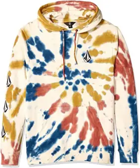 volcom deadly stones black tie dye hoodie