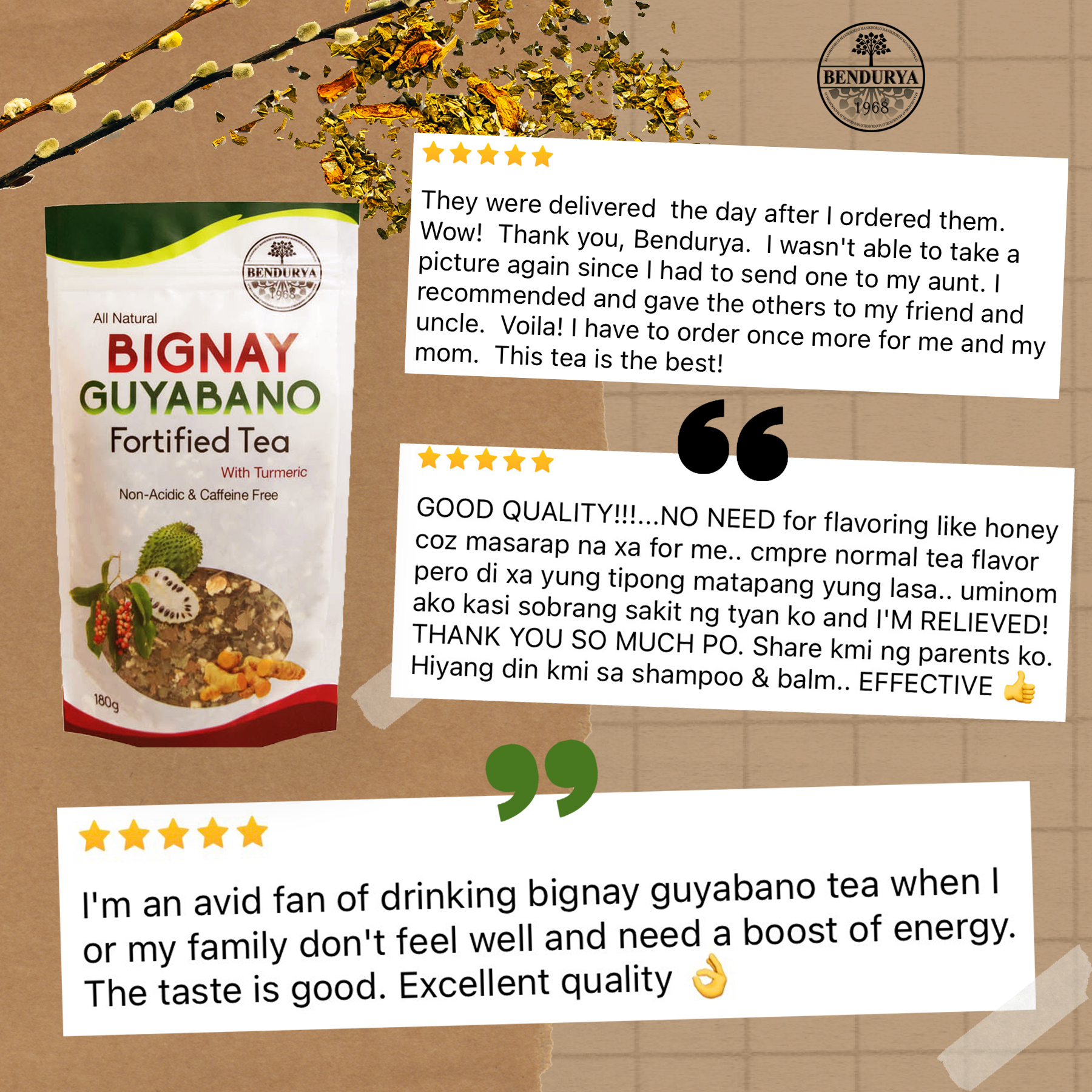 Bendurya Guyabano Bignay Fortified Tea 180g Lazada Ph