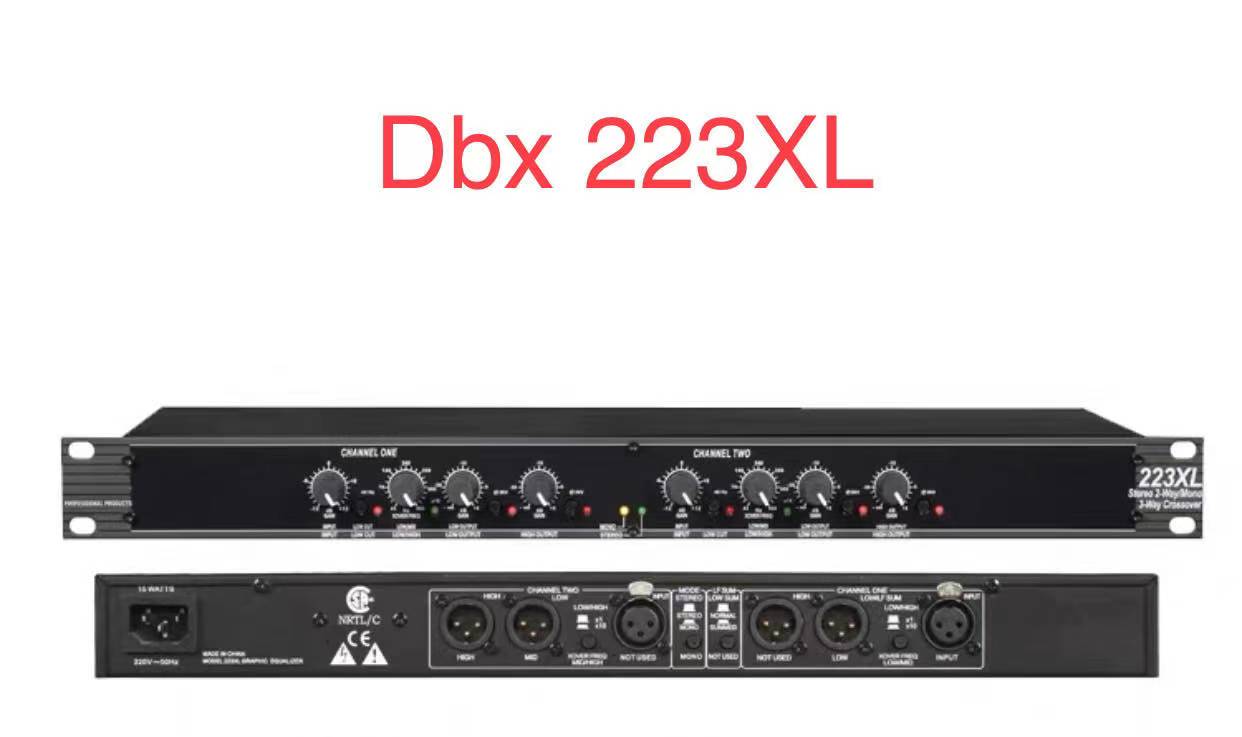 New! DBX 223/223xl stereo 2-way/mono 3-way Crossover with XLR
