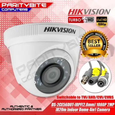HIKVISION DS-2CE56D0T-IRPF(2.8mm) 1080P 2MP IR20m Indoor Dome 4in1 Camera