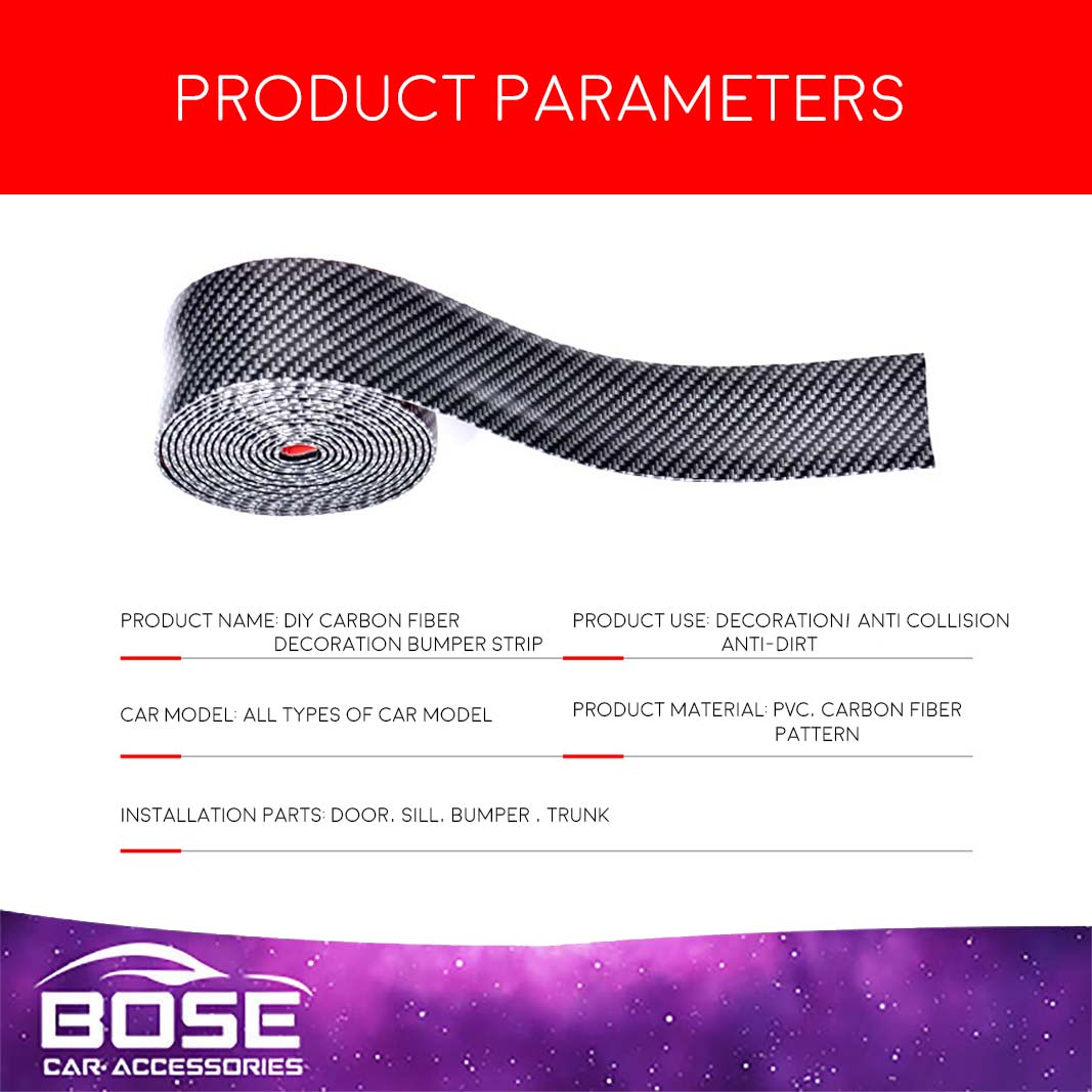 Width 3 cm / 5 cm / 7 cm / 10 cm Universal Carbon Fiber Decoration