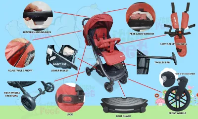 Baby 1st K8 High Quality Alloy Compact Trolley Stroller