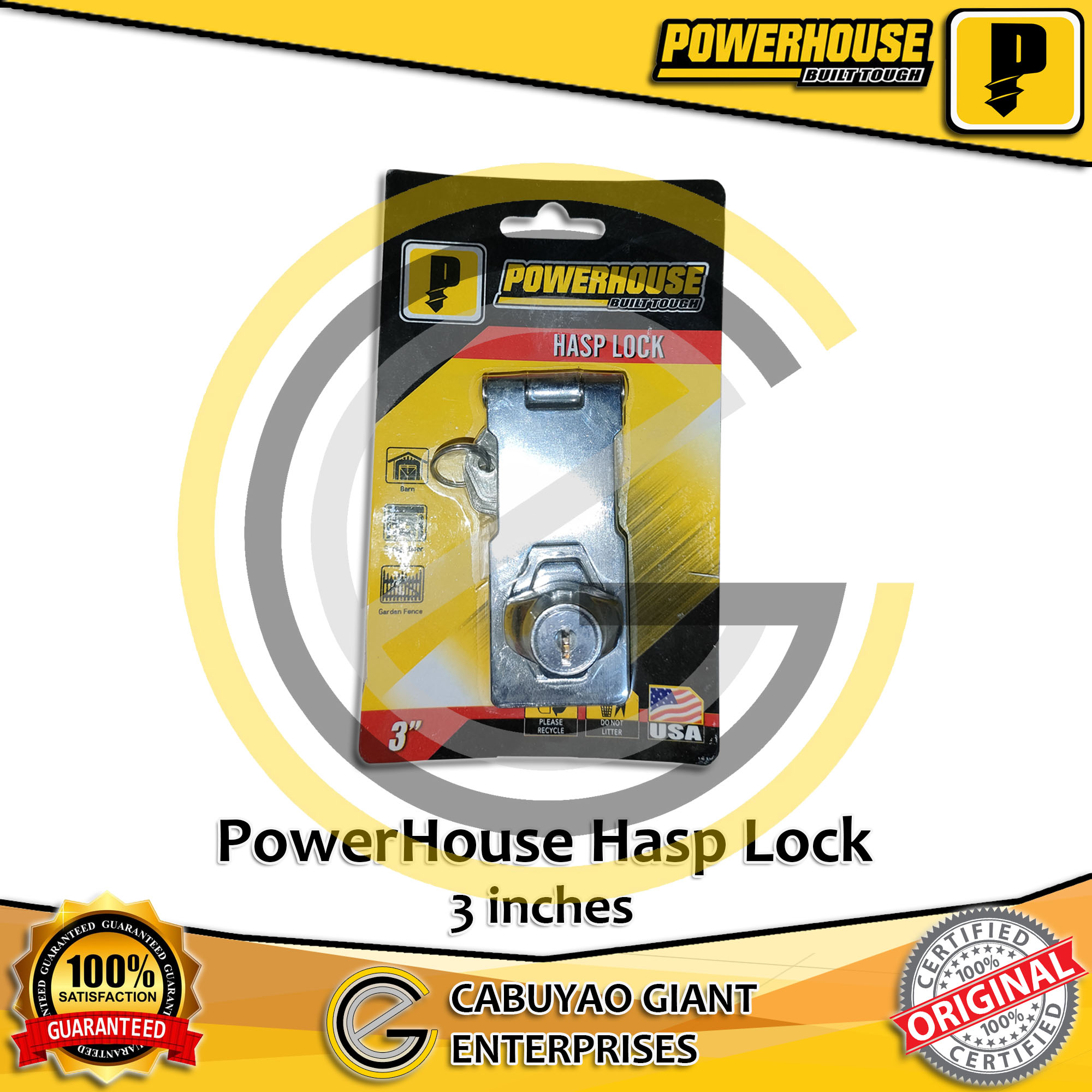 Powerhouse Hasp Lock [ 2.5 inches | 3 inches | 4 inches ] | Lazada PH