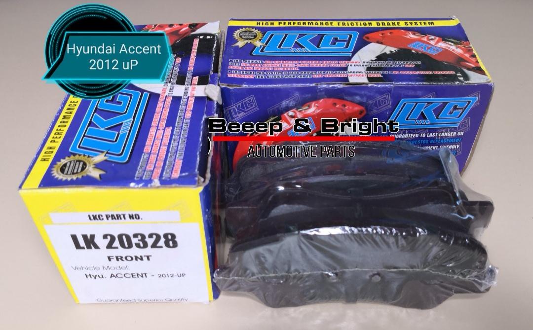 [LK20328] Hyundai Accent 2012 up FRONT Lkc Brake Pads Lazada PH
