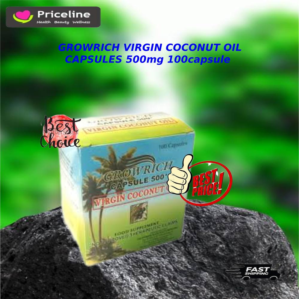 GROWRICH Virgin Coconut Oil capsules 500mg (100 capsules) Lazada PH