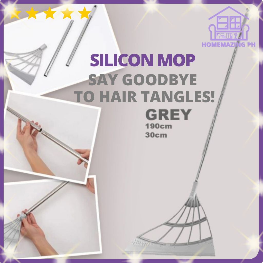 Homemazing Ph 2 in 1 Silicon Broom Sweep and Scrape for Dust Pet Hair