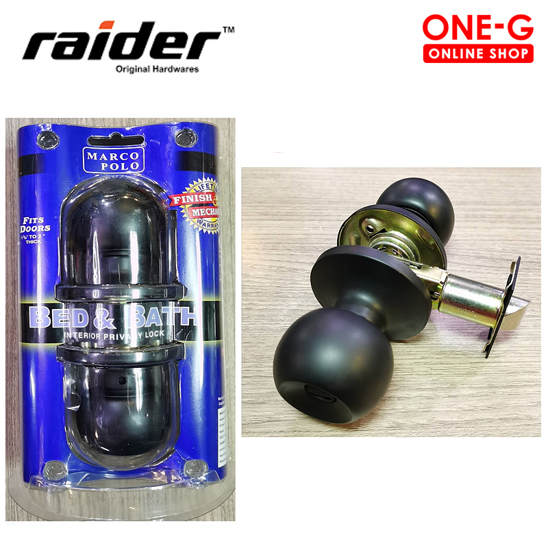 Bed and Bath Door Knob Matte Black Door knob / Door lock MARCO POLO Lazada PH