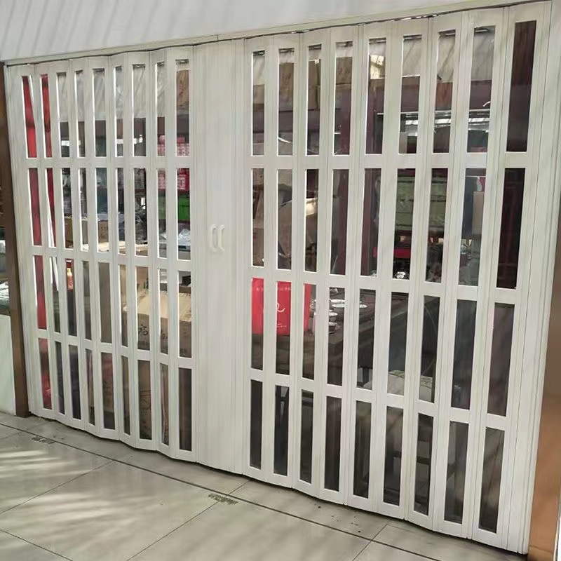 6mm Folding door PVC Sliding door simple Partition Rail Door accordion