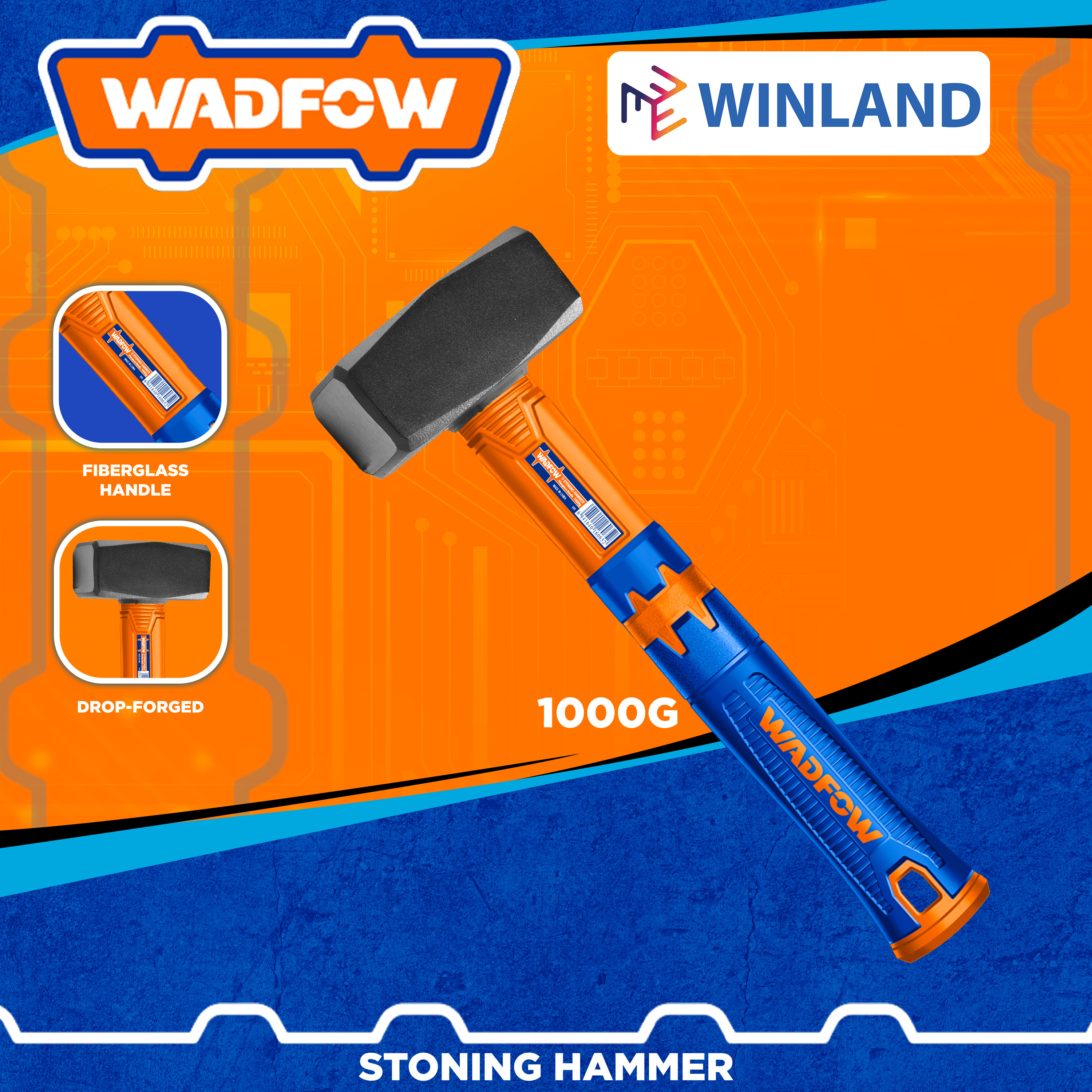 WADFOW by Winland Carbon Steel Hammerhead Stoning Hammer w