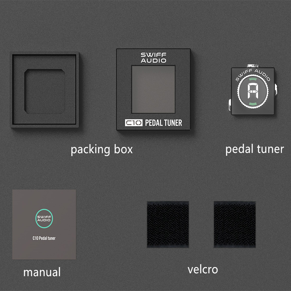 SWIFF C10 Mini Electric Guitar Tuner Mute Tuning LED Display A4 Range