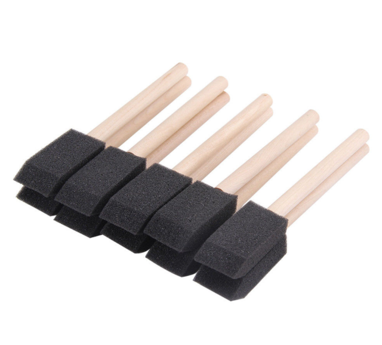 Coating / Dressing Applicator Foam Tip, Coating Stick, Wooden Handle