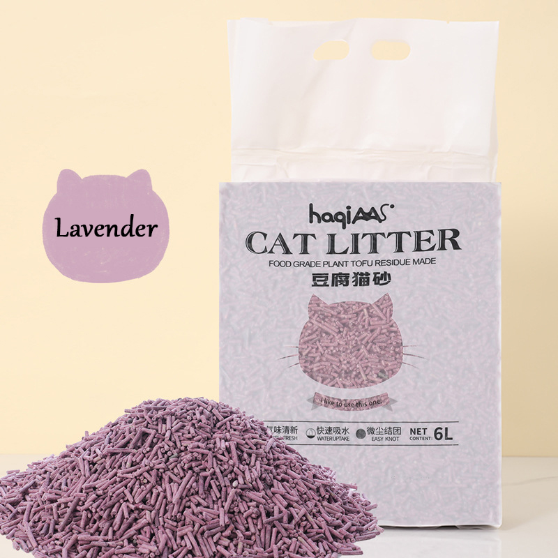 6L Pack Cat Litter Tofu Cat Litter Original Lavender Mixed Plant Cat