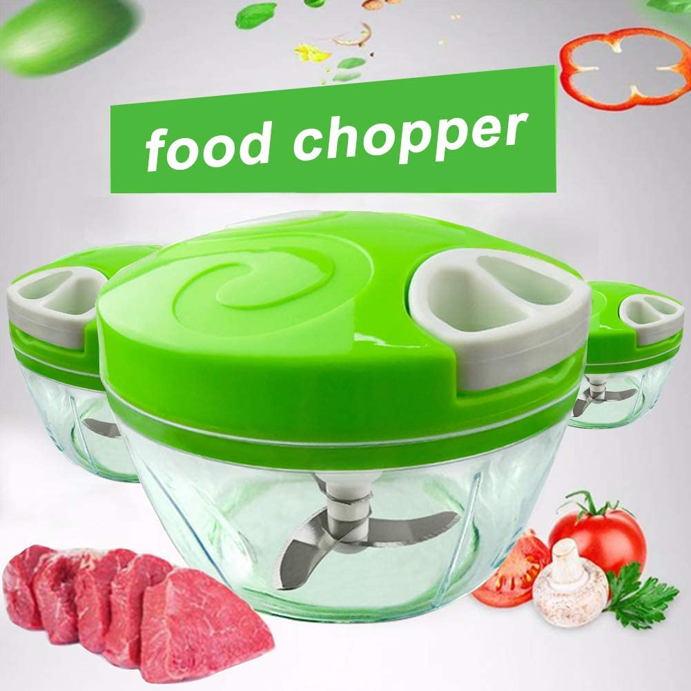 Mini Food Chopper Processor, 520ML Onion Vegetable Chopper with 3