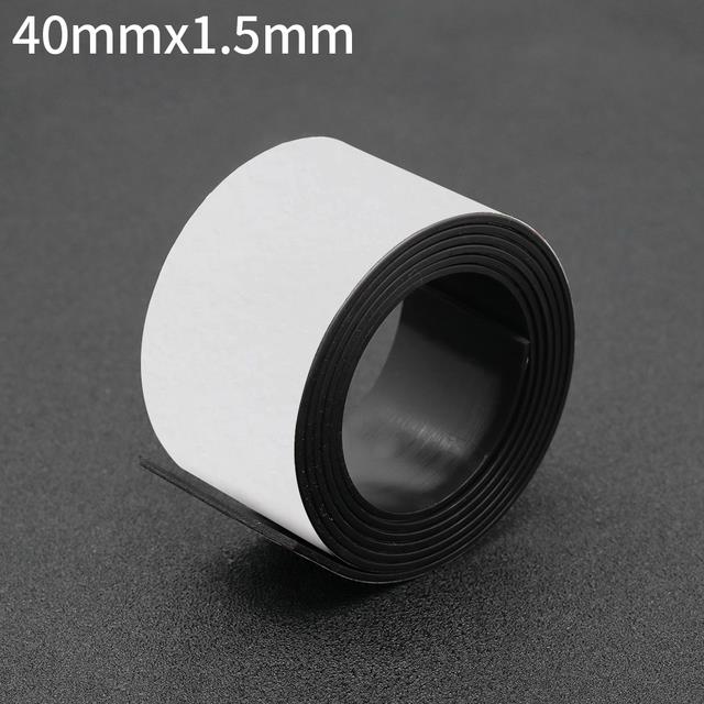 10/15/20/25/30/40/50x1.5mm Self Adhesive Magnetic Tape Rubber Magnet Tape  Strong Flexible Magnet Strip