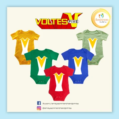 Amayson Voltes V Suit Theme Baby Onesies