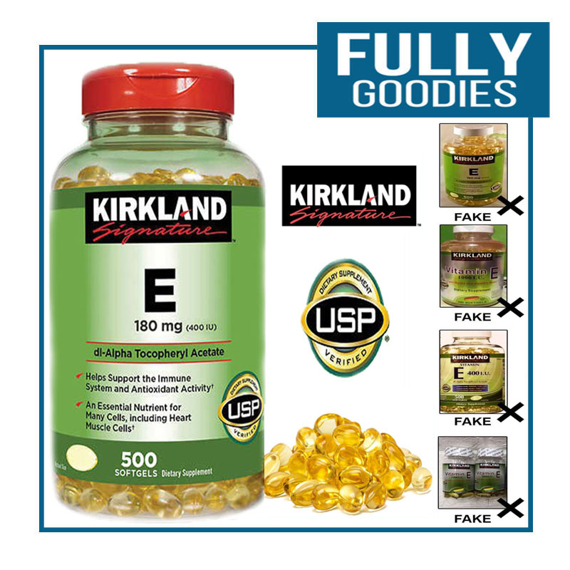 FULLY GOODIES KIRKLAND VITAMIN E 180 mg (400 iu) 500softgels Lazada PH