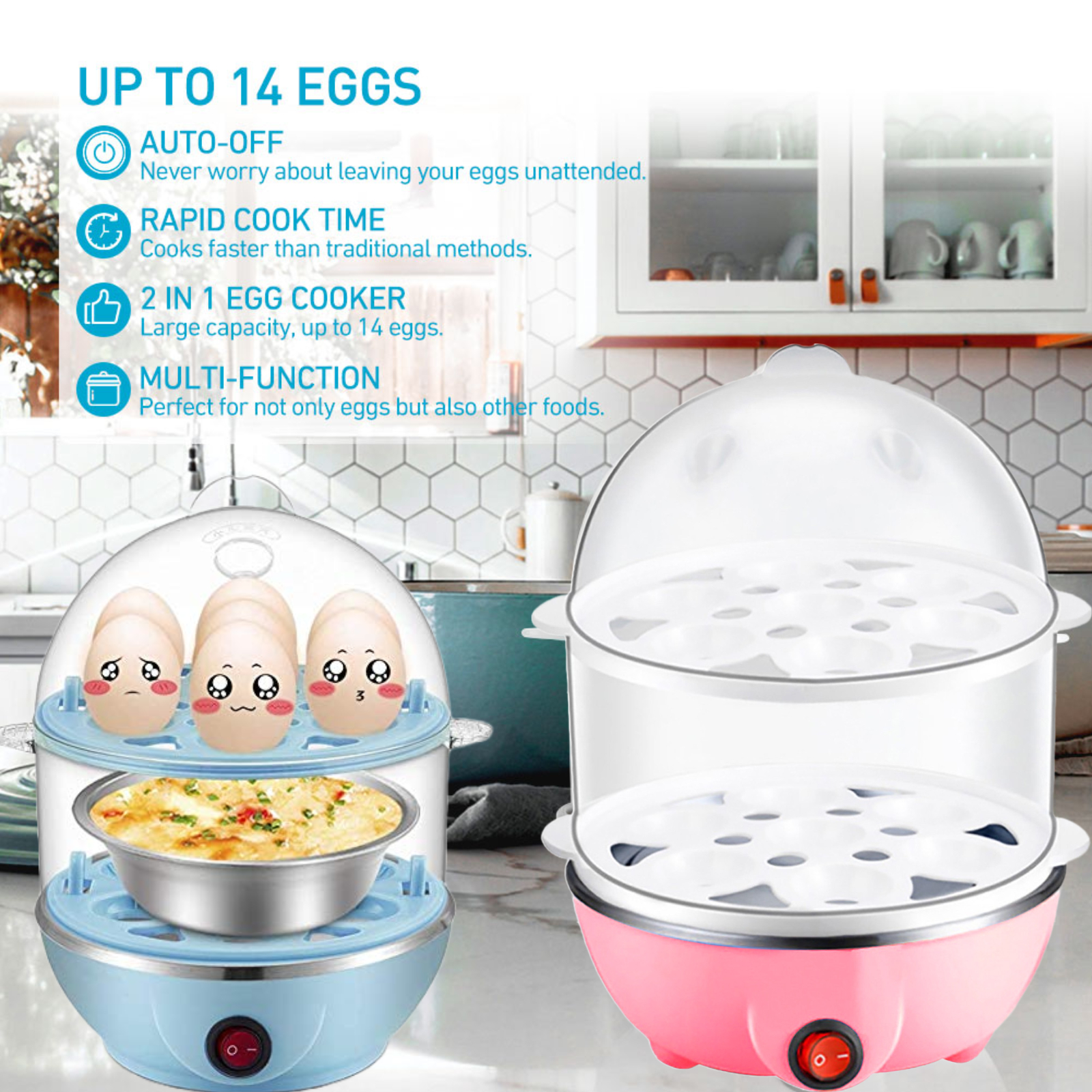 rapid egg cooker, 14 egg capacity