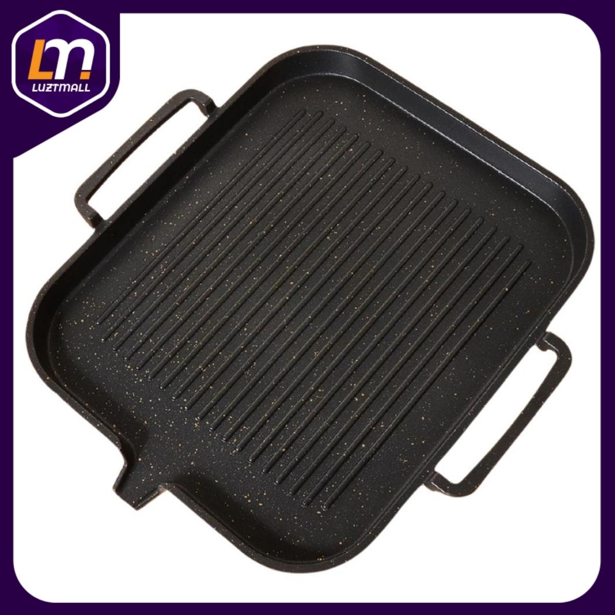 Luztmall Grill Pan Non Stick Frying pan Bbq Plate Induction Grill Pan