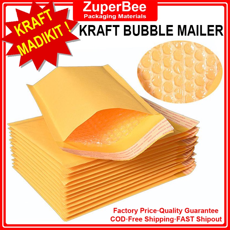 🇵🇭 COD Kraft Bubble Mailer Pouch w/ Sticky Seal Wrap Waterproof